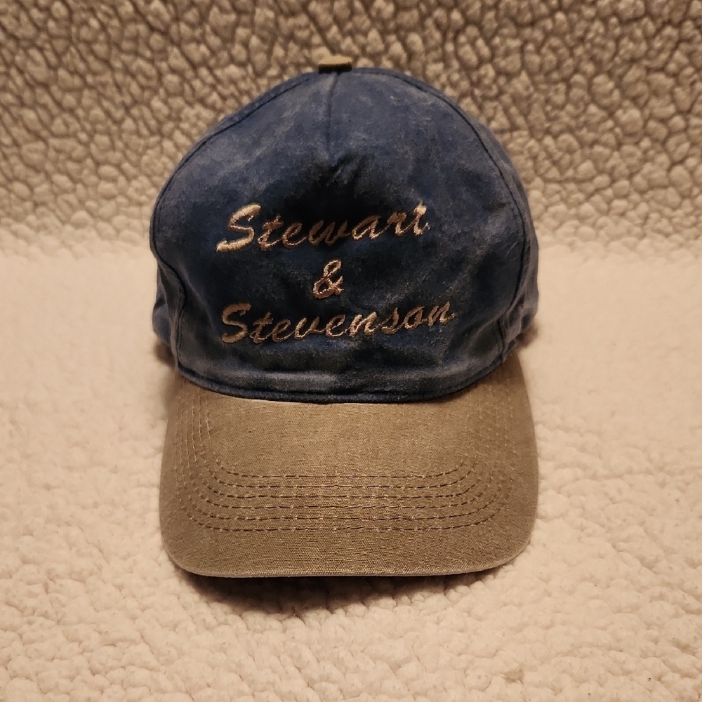 Vintage 90's Kati Stewart & Stevenson Distressed Denim Trucker Hat Ball Cap